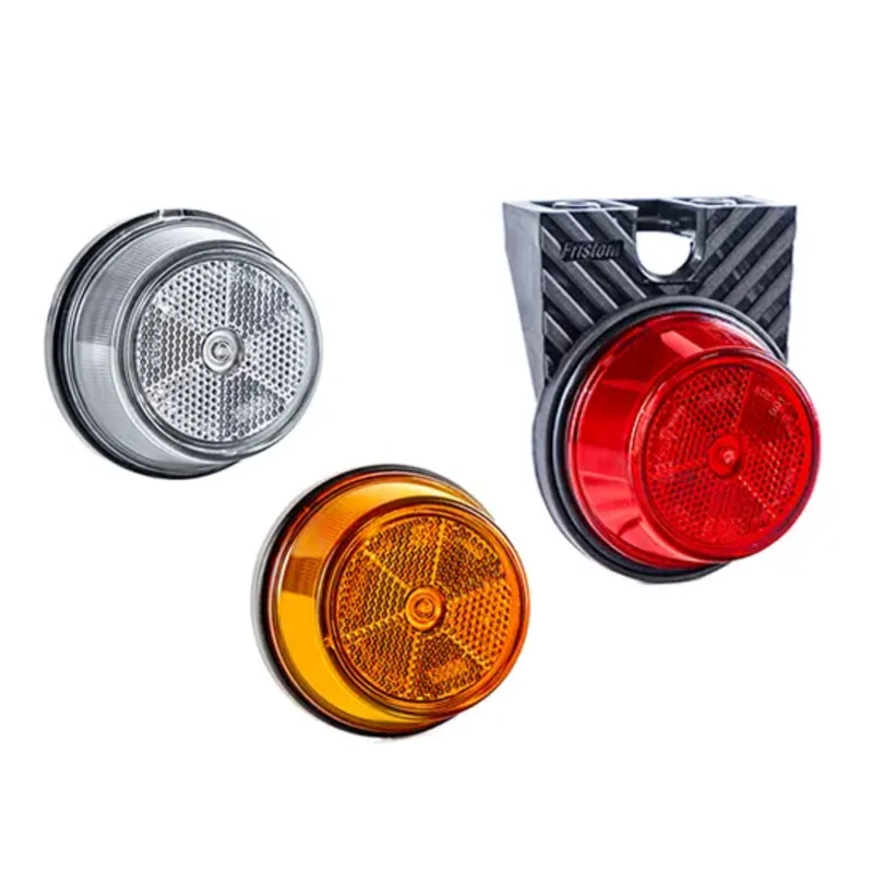 Luces de posición LED redondas Fristom FT-059 con reflector y soporte