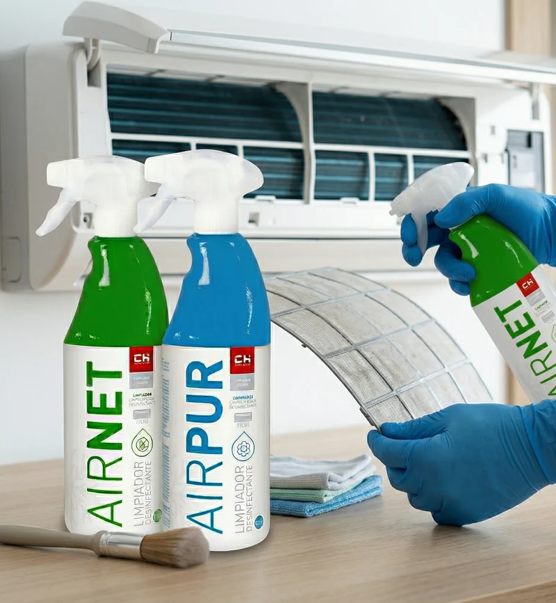 Pack 3x Kit Limpieza Aire Acondicionado AIRNET + AIRPUR | Limpiador Desinfectante y Eliminador de Olores | Tratamiento Completo