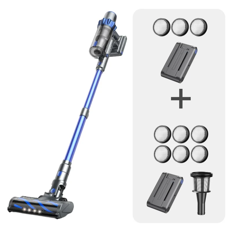 Vacuum Bundle: Buture BP10 Vacuum + 2 Batteries + 9 HEPA Filters