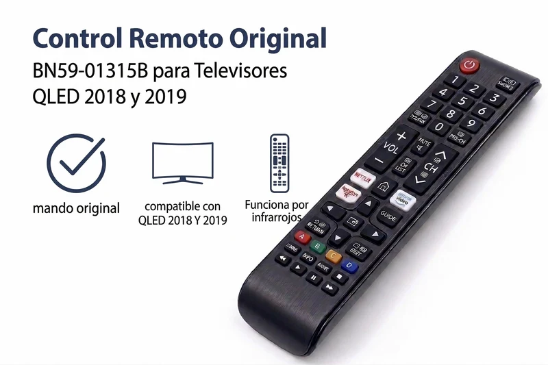 Mando a Distancia Compatible con Samsung BN59-01315B  Control Remoto Original para TV QLED