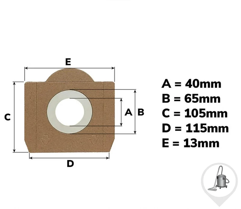 Pack de 4 Bolsas de Papel Compatibles con Aspiradoras Rowenta, Bully, Collecto, Kärcher WD3, WD3 Premium, WD2, MV3, MV2 | Alta