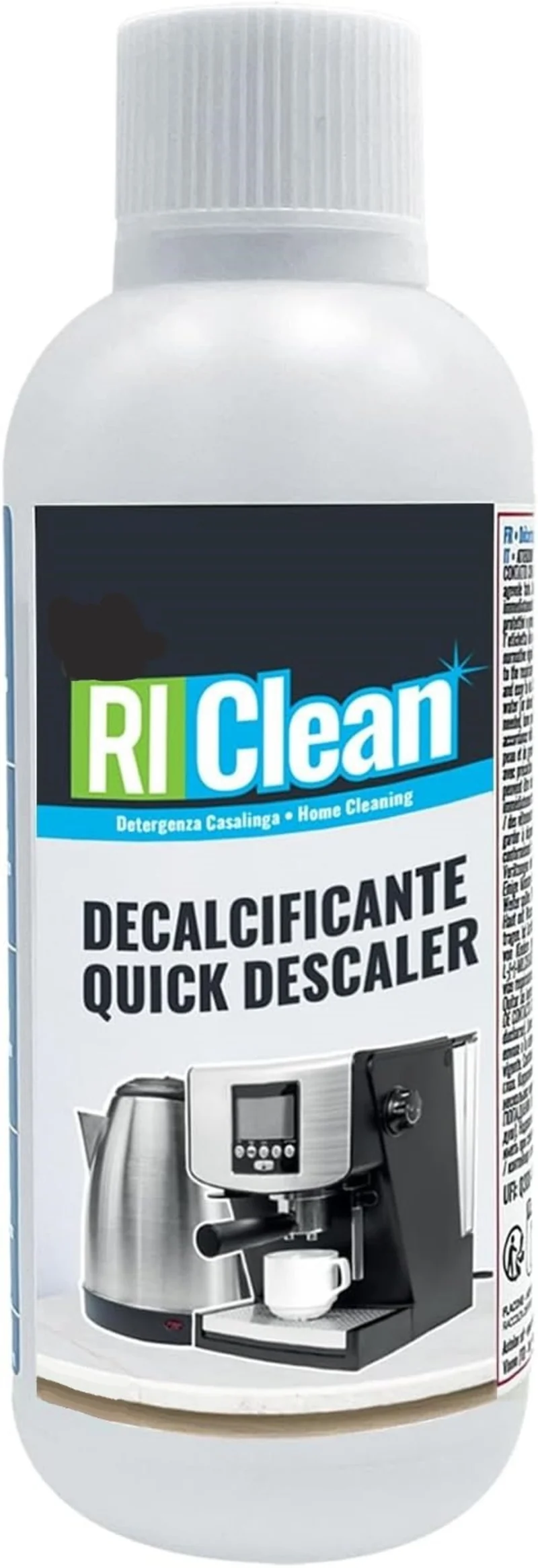 RiClean Descalcificador para Cafeteras y Hervidores 250 ml | Elimina la Cal sin Residuos | Fórmula con Ácido Láctico Made in