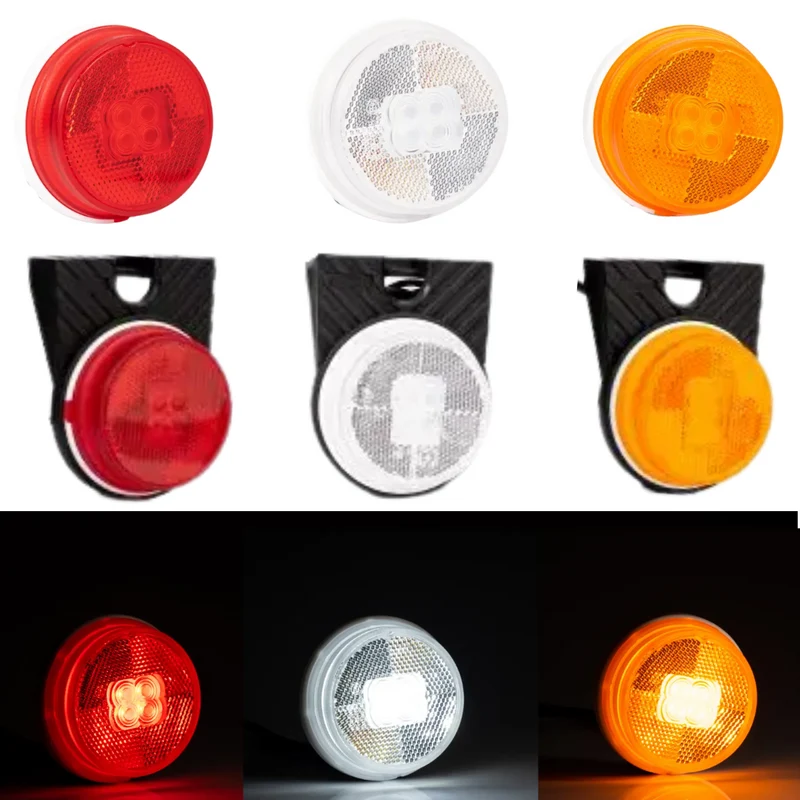 Luces de posición LED redondas Fristom con reflector