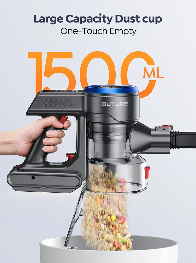 【Flash Sale】Buture JR700 Blue Cordless Vacuum | 550W 45KPA