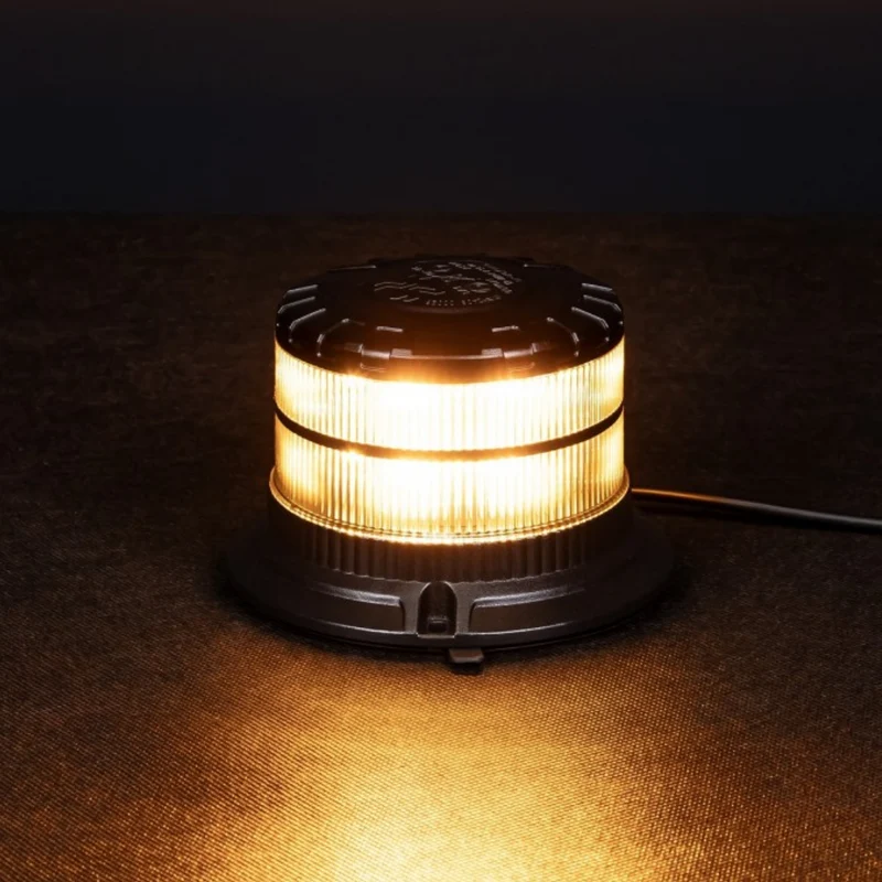 Baliza LED con lente oscura, base magnética y montaje con perno
