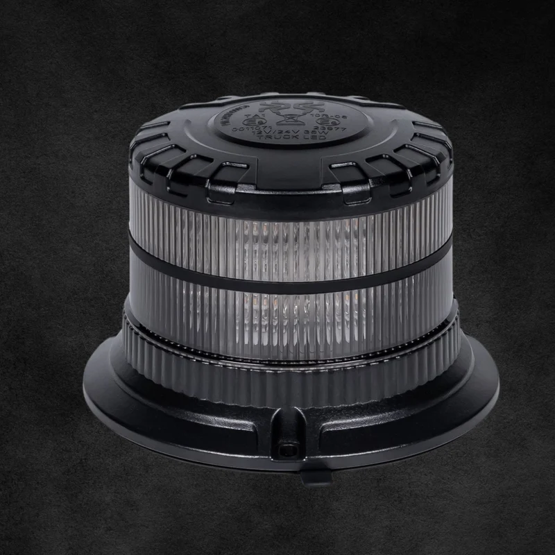 Baliza LED con lente oscura, base magnética y montaje con perno