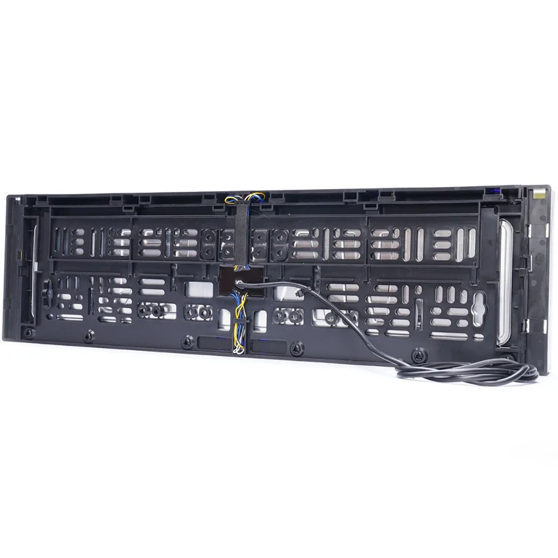 WAS W253 Soporte para matrícula delantera con luz estroboscópica y reflector ámbar