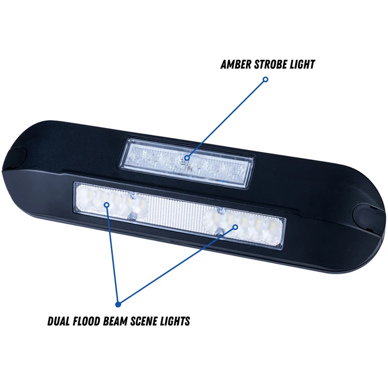 Lámpara de escena LED Horpol con luz estroboscópica de advertencia de peligro