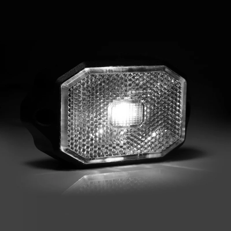 Fristom FT-069 Luz de marcador LED blanca con reflector / soporte plano