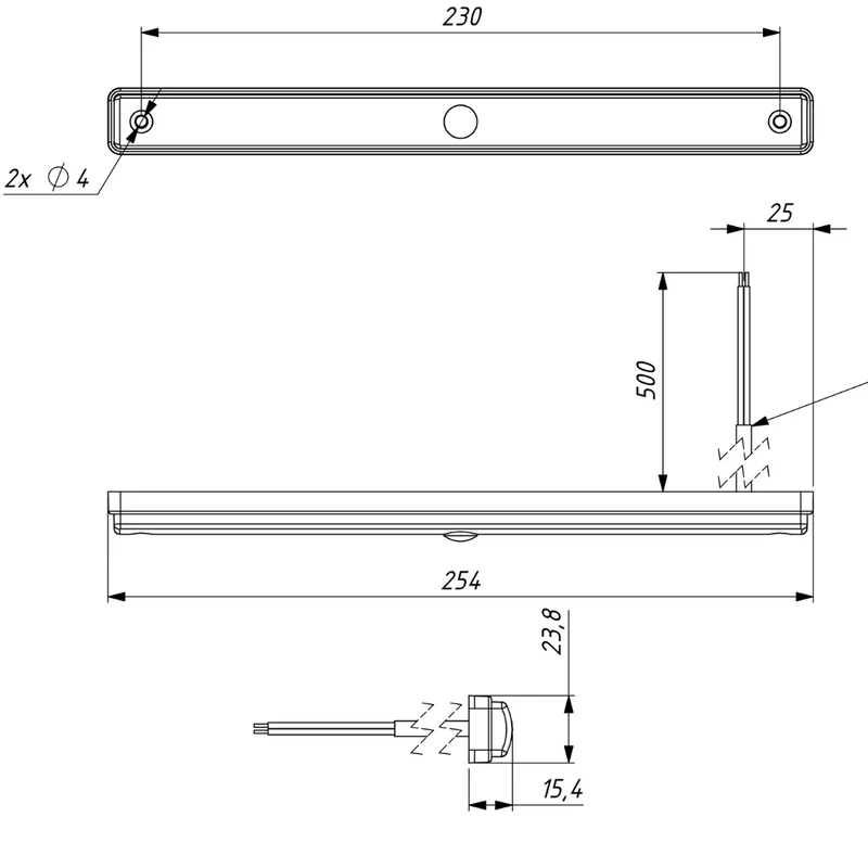 Tira de luz LED interior 4000K con sensor de movimiento