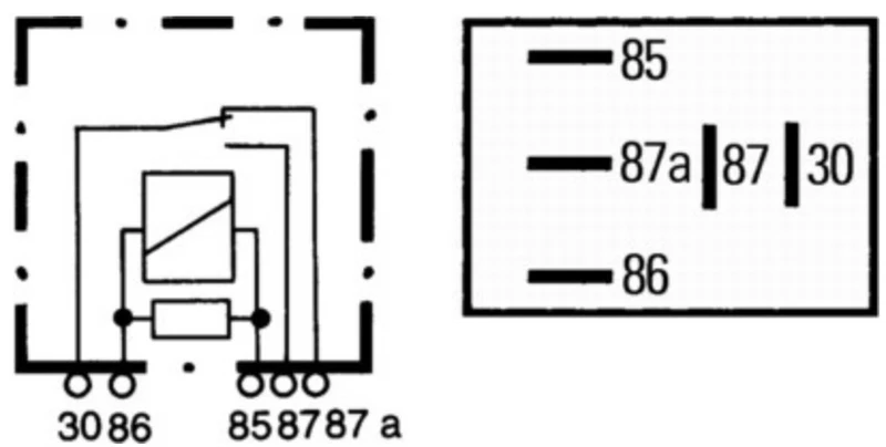 Relé de conmutación Hella de 12 V y 5 pines con resistencia, 35 A