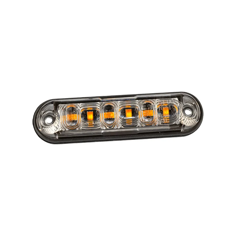 Luz estroboscópica LED ámbar Fristom para montaje en barras redondas
