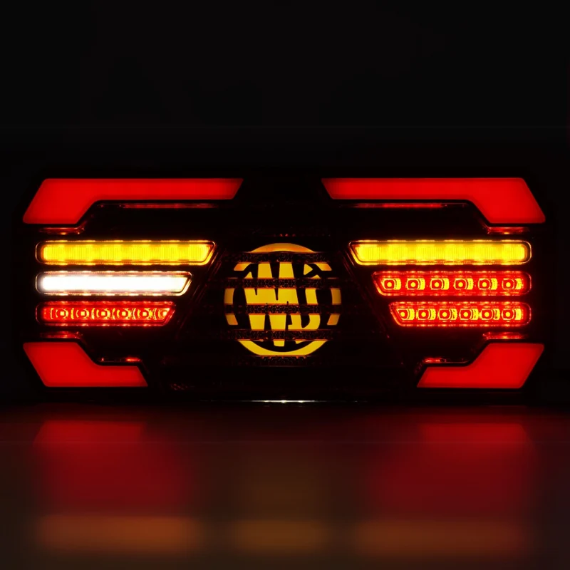 Luz de remolque grande WAS W248DD con indicador dinámico / 12"
