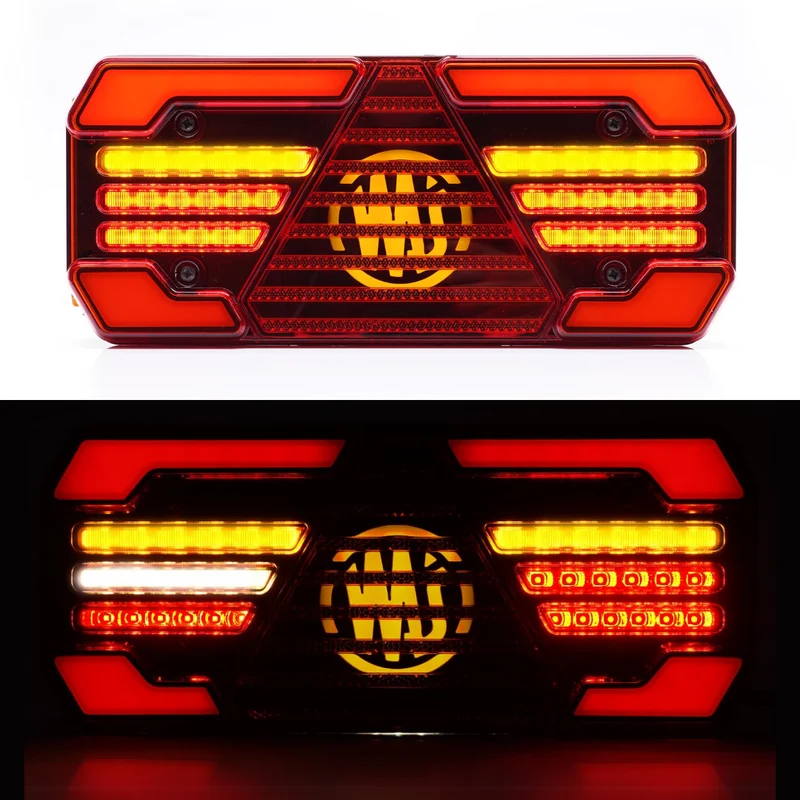 Luz de remolque grande WAS W248DD con indicador dinámico / 12"