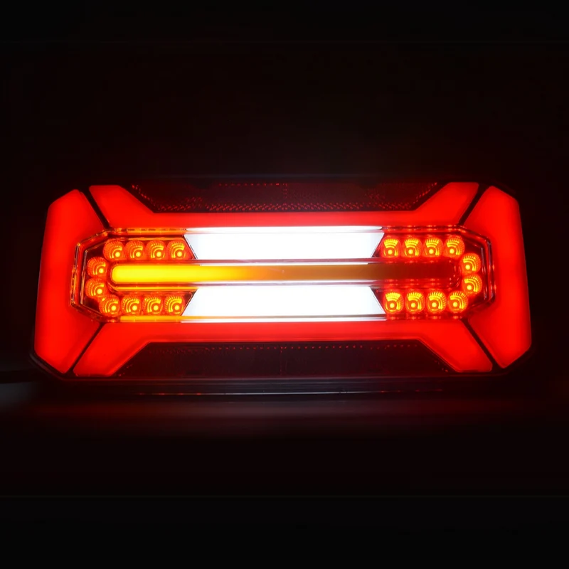 Luz de neón rectangular grande para remolque WAS W185DD S2 con indicador dinámico / 12"
