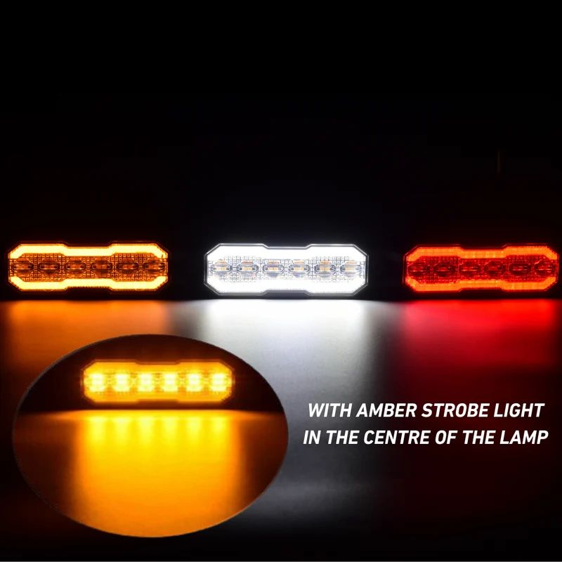 Luz LED de señalización ahumada Torlok Black Hawk con función estroboscópica