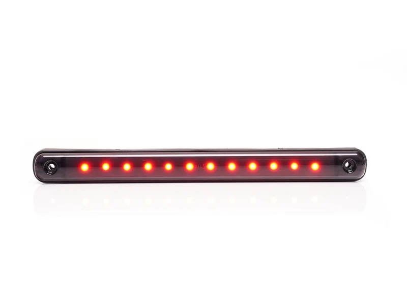 Luz de marcador ahumada negra WAS larga de 238 mm / lente oscura / 12 LED