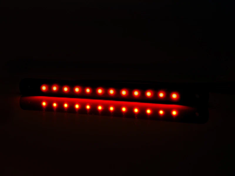 Luz de marcador ahumada negra WAS larga de 238 mm / lente oscura / 12 LED