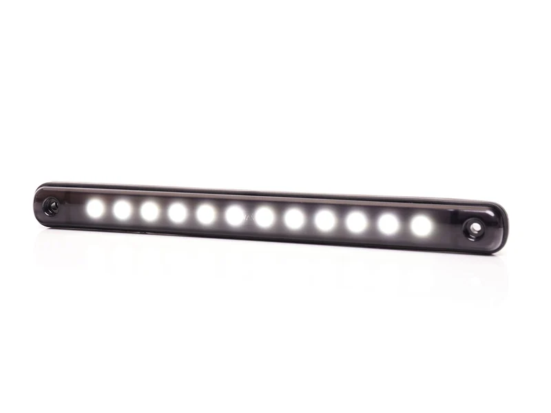 Luz de marcador ahumada negra WAS larga de 238 mm / lente oscura / 12 LED