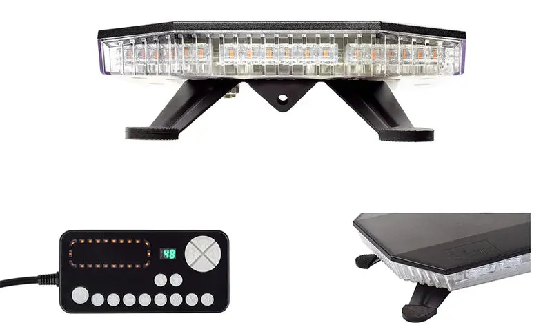 Barra de luces LED de emergencia para techo, 46 ​​pulgadas, 1170 mm