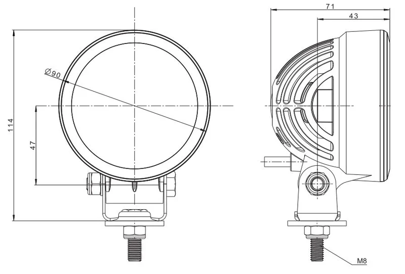 Foco reflector LED redondo Fristom FT-364