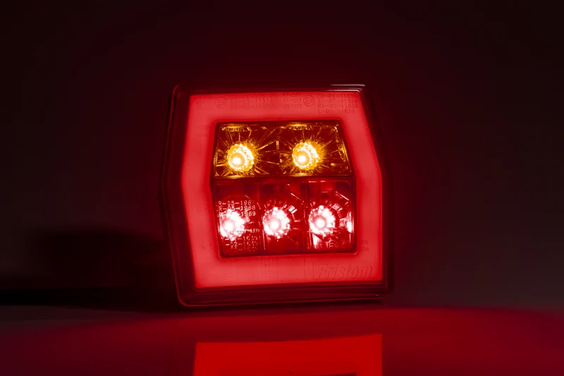 Lámpara LED para remolque pequeña con luz de freno, trasera e indicadora