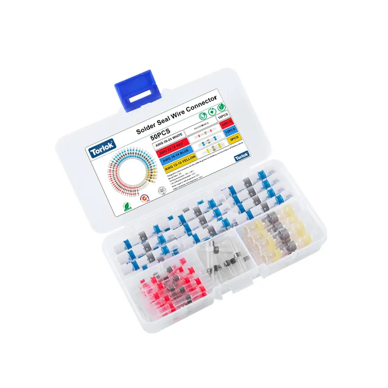 Caja surtida de fundas de soldadura termorretráctiles / 50 piezas