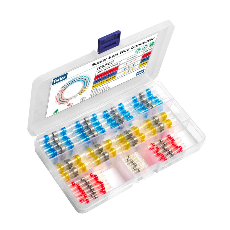 Caja surtida de fundas de soldadura termorretráctiles / 100 piezas