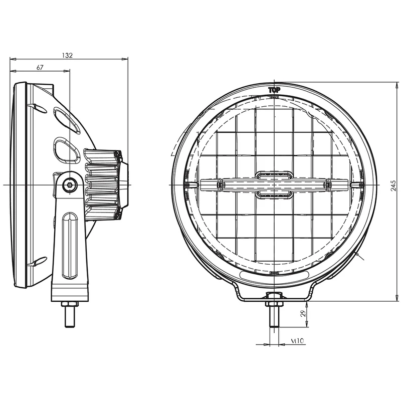 WAS W116 Foco LED completo / 9 pulgadas
