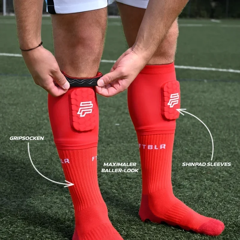 Protectores de piernas de fútbol con patrón de panal anticolisión para deportes al aire libre-ES