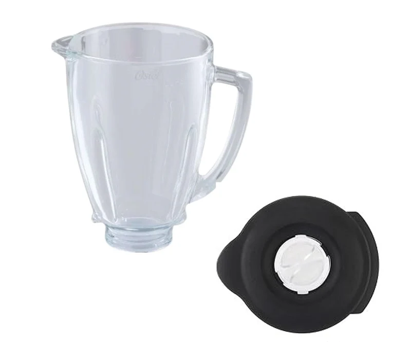 Recamania - Kit de Repuesto para Batidora Oster  Jarra de Vidrio Redonda + Tapa con Tapón  Modelos 0004655ESP-050 y BPST0