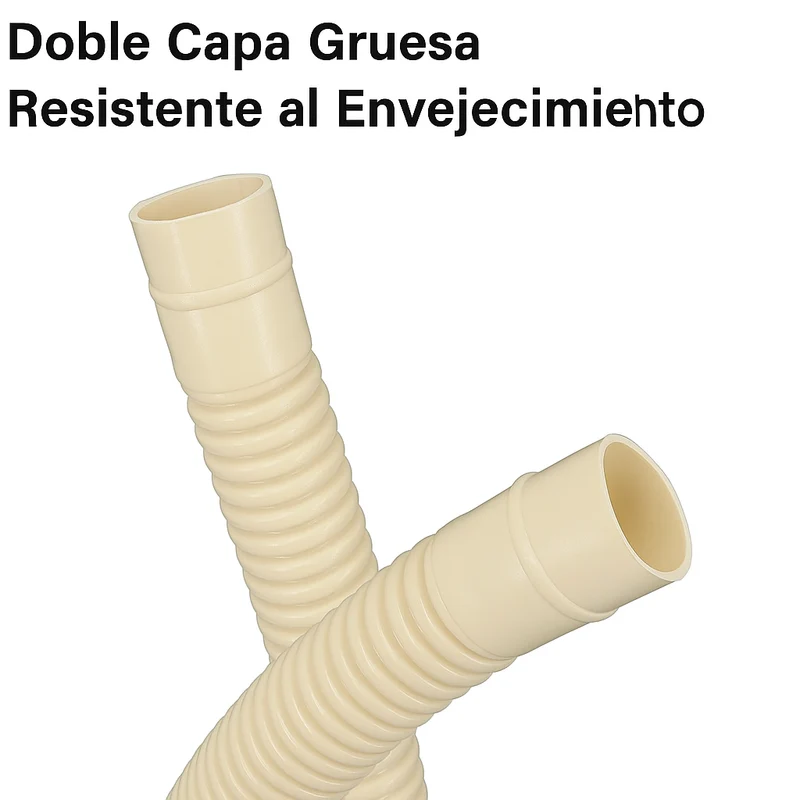 Tubo Drenaje Aire Acondicionado 2m, Doble Capa Gruesa, Resistente al Envejecimiento, Manguera de Desagüe para Goteo y Salida de