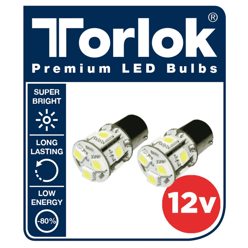 Bombillas LED rojas de freno y cola de 12 V BAY15D / Reemplaza 380 / Paquete de 2