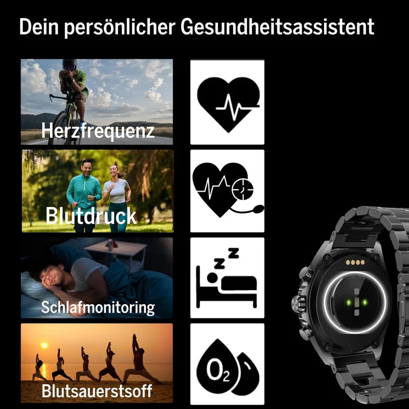 Smartwatch beafon WATCH 501 1,43" Acero Negro mate