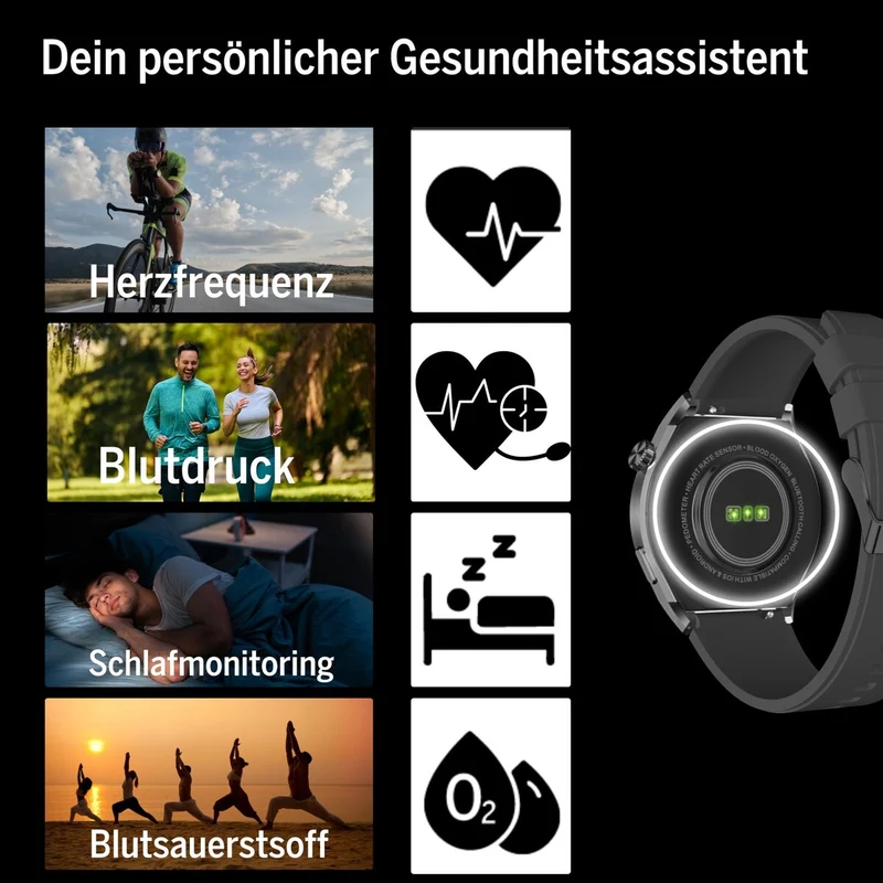 Smartwatch beafon WATCH 401 43 mm 1,43" Negro Plateado