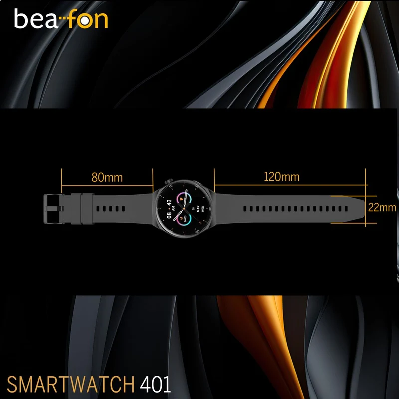 Smartwatch beafon WATCH 401 43 mm 1,43" Negro Plateado