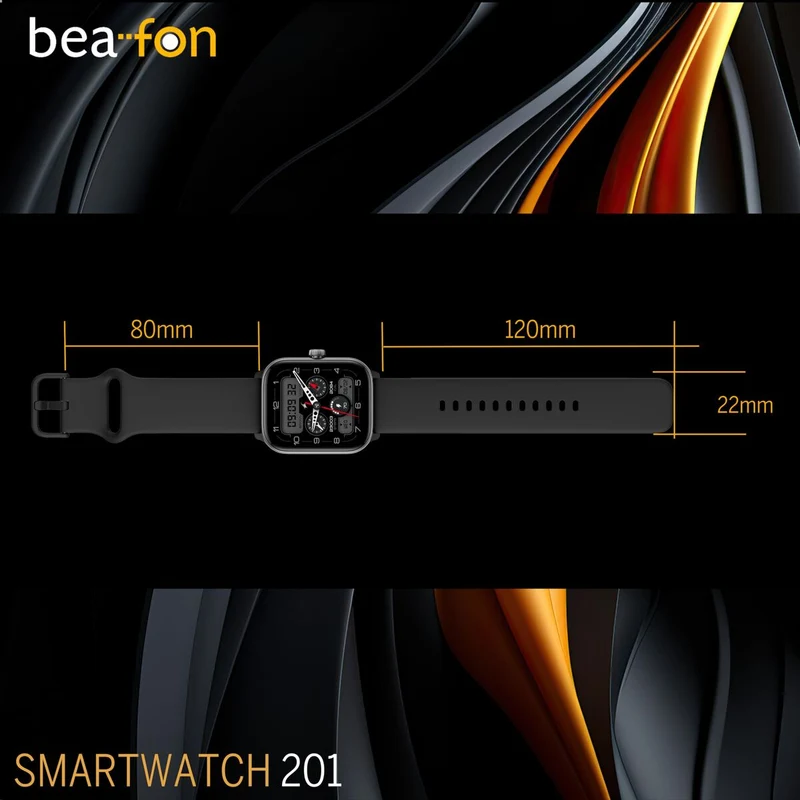Smartwatch beafon WATCH 201 1,85" Negro Plateado