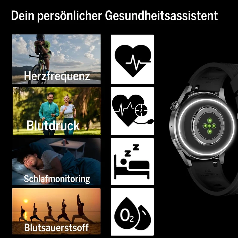 Smartwatch beafon WATCH 301 44 mm 1,45" Negro