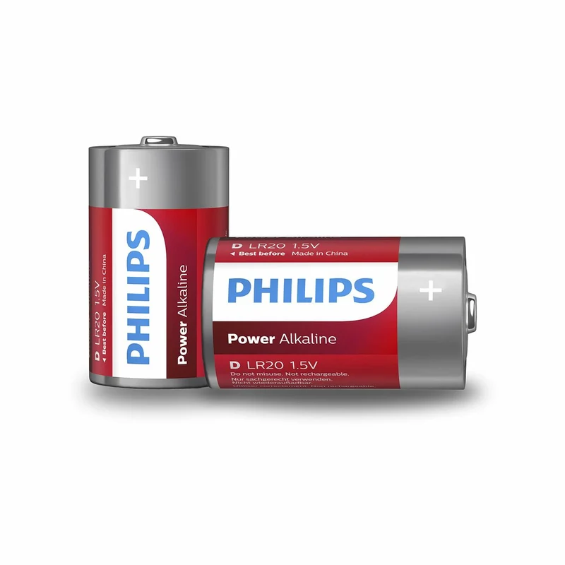 Pilas Alcalinas Philips Batería LR20P2B/10 1,5 V