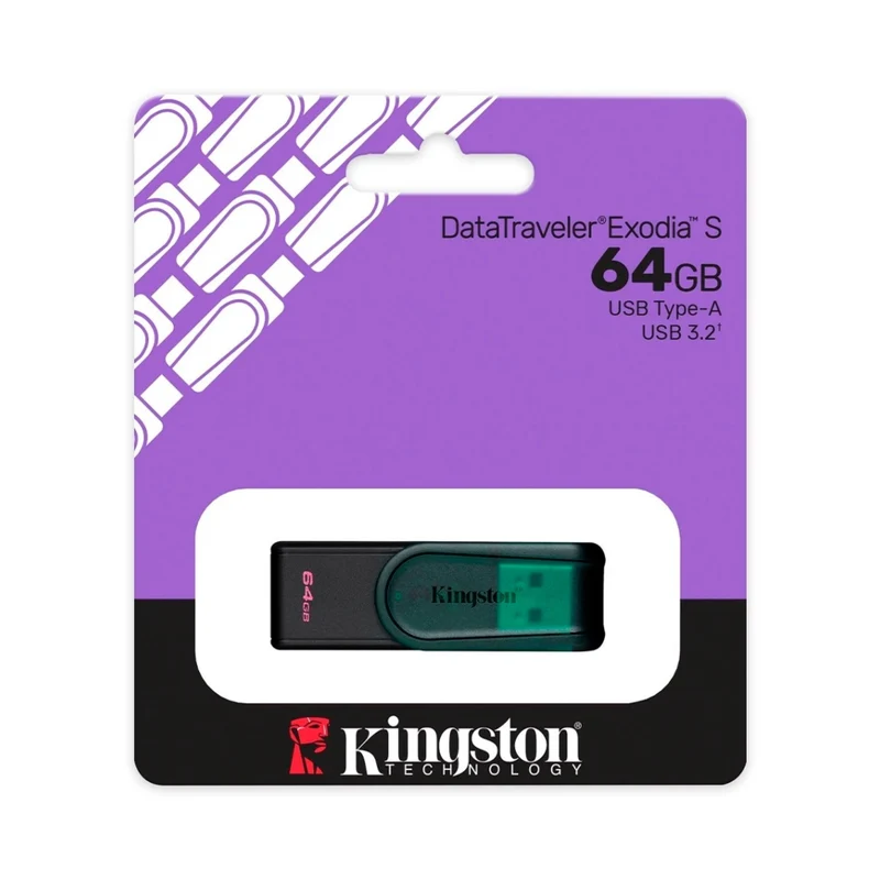 Kingston Memoria Flash USB-A 3.2 Gen 1 DataTraveler Exodia S, 64 GB