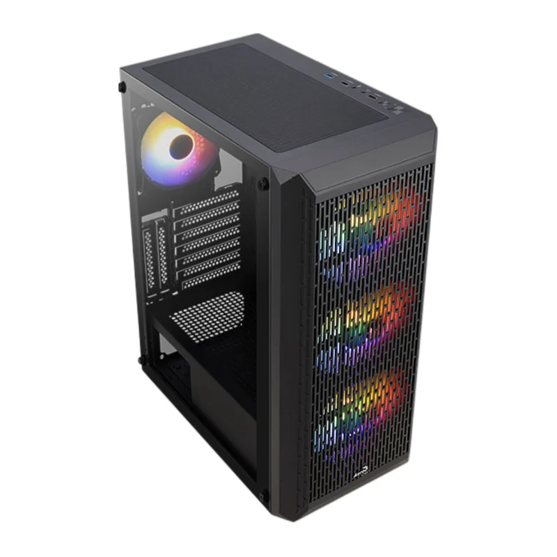 Aerocool Case para PC Mini Torre con Ventiladores FRGB Beam G-BK-V2, ACCM-PV37043.11