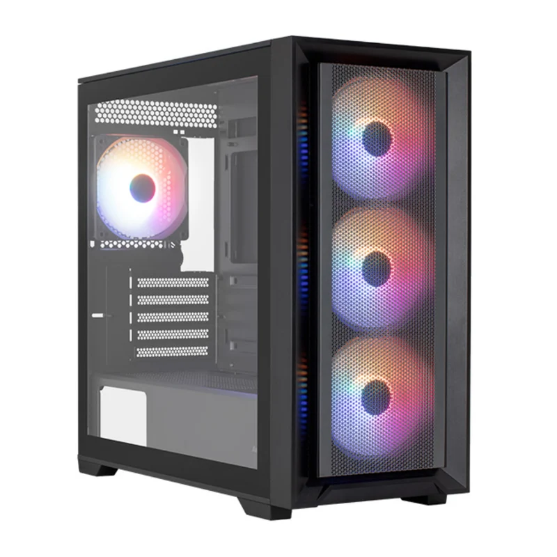 Aerocool Case para PC Gaming con Ventiladores FRGB Tern Mini BK-V1, ACCS-ES04043.11