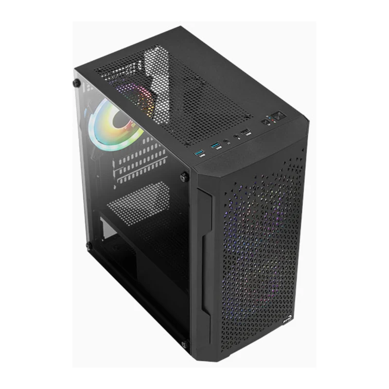 Aerocool Case para PC Gaming con Ventiladores RGB Trinity Mini BK-V3, ACCS-PV32133.11