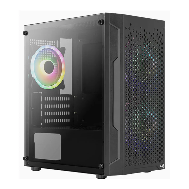 Aerocool Case para PC Gaming con Ventiladores RGB Trinity Mini BK-V3, ACCS-PV32133.11