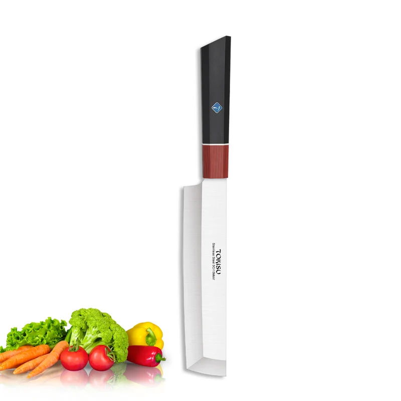 Cuchillo Cocina Profesional TOKYSU - Cuchillos Cocina Japones NAKIRI de Acero Inoxidable de 67 capas 18 cm- Mango G10 DAMASCO
