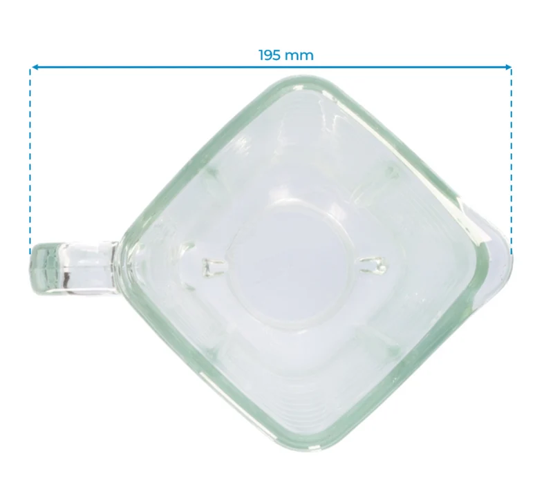 Jarra Vidrio Cuadrada Compatible Batidora Oster OBL168X Sin tapa