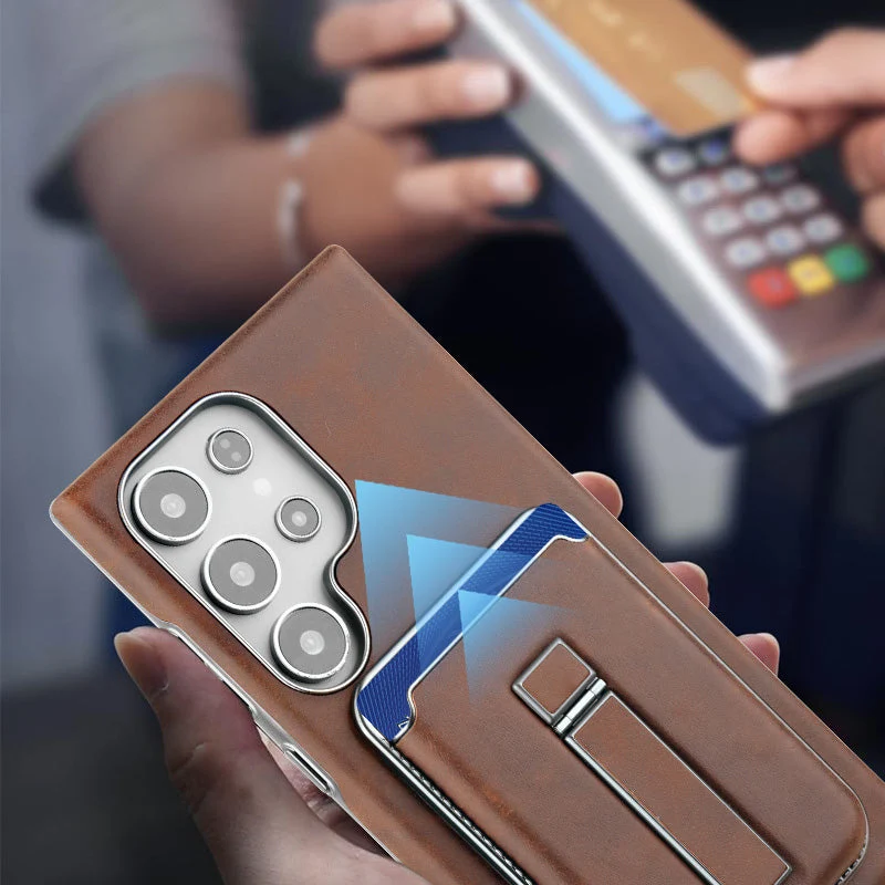 💼 Kombinirani ovitek za Samsung: držalo + denarnica + magnet | Za potovanja, delo in vsakodnevno uporabo-SI