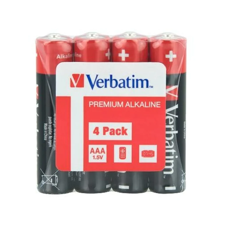 Pilas Alcalinas LR03 Verbatim Premium 1,5 V AAA 4 Piezas (20 Unidades)