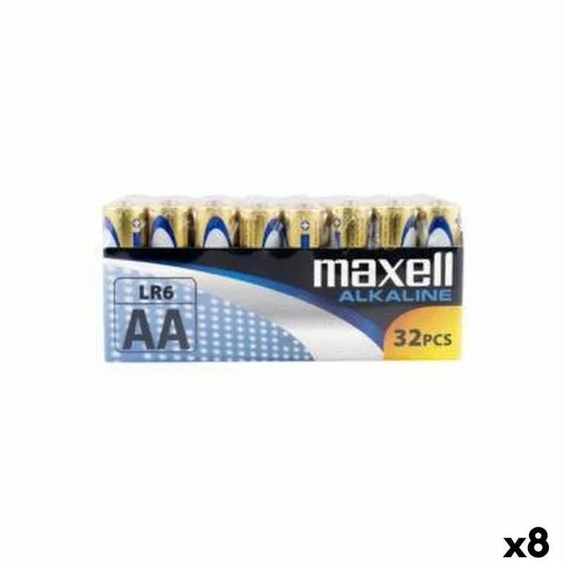 Pilas Alcalinas Maxell LR06 1,5 V (32 Piezas) (8 Unidades)