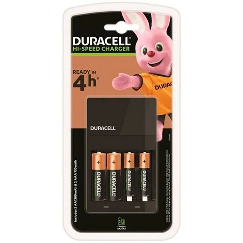 Cargador + Pilas Recargables DURACELL (3 Unidades)